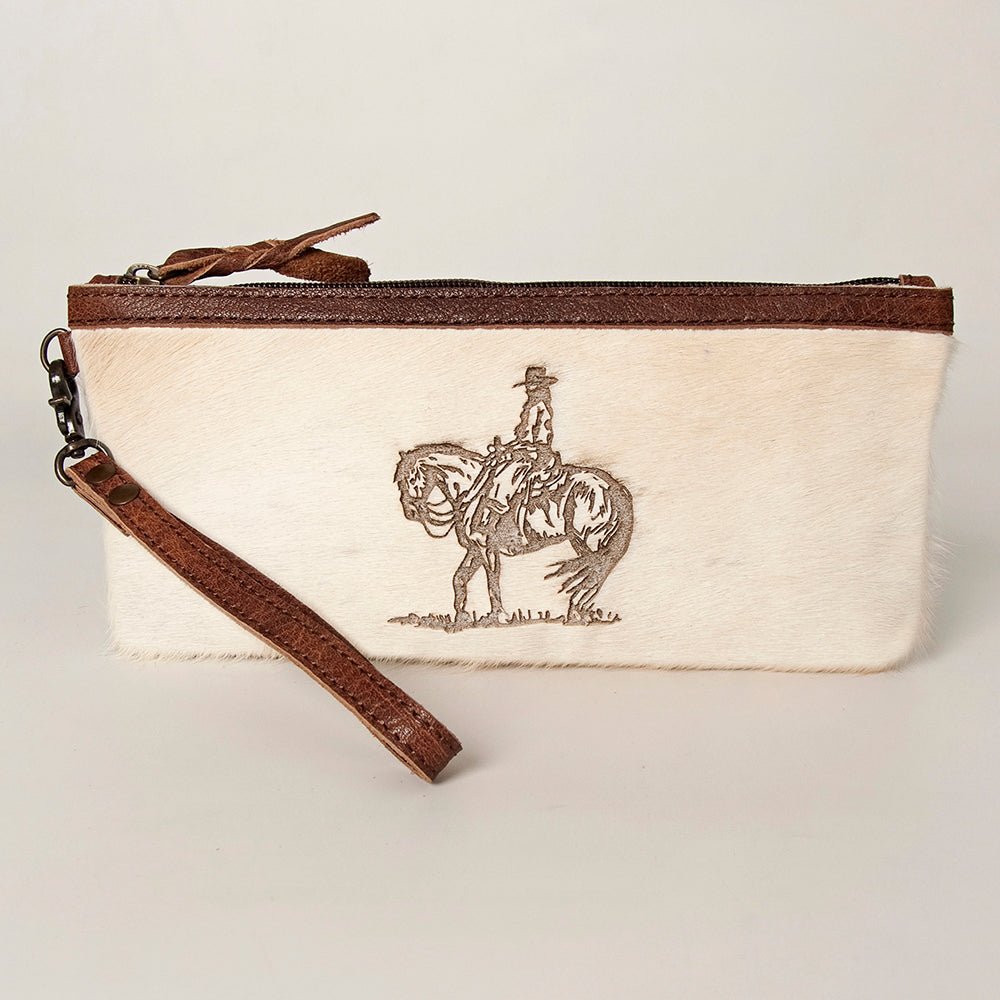 American Darling Wristlet Genuine Leather Women Bag W. Handbag Purse –
