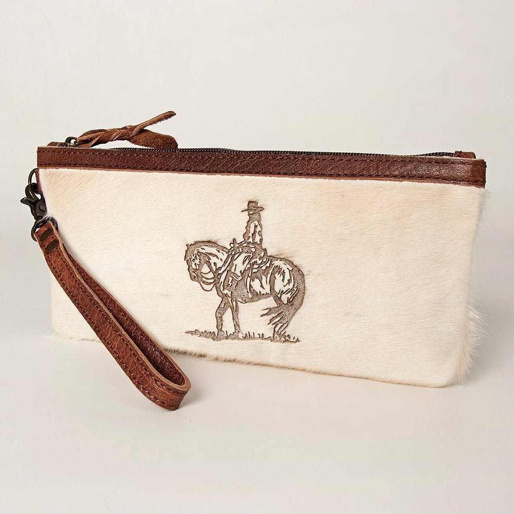 American Darling Wristlet Genuine Leather Women Bag W. Handbag Purse –