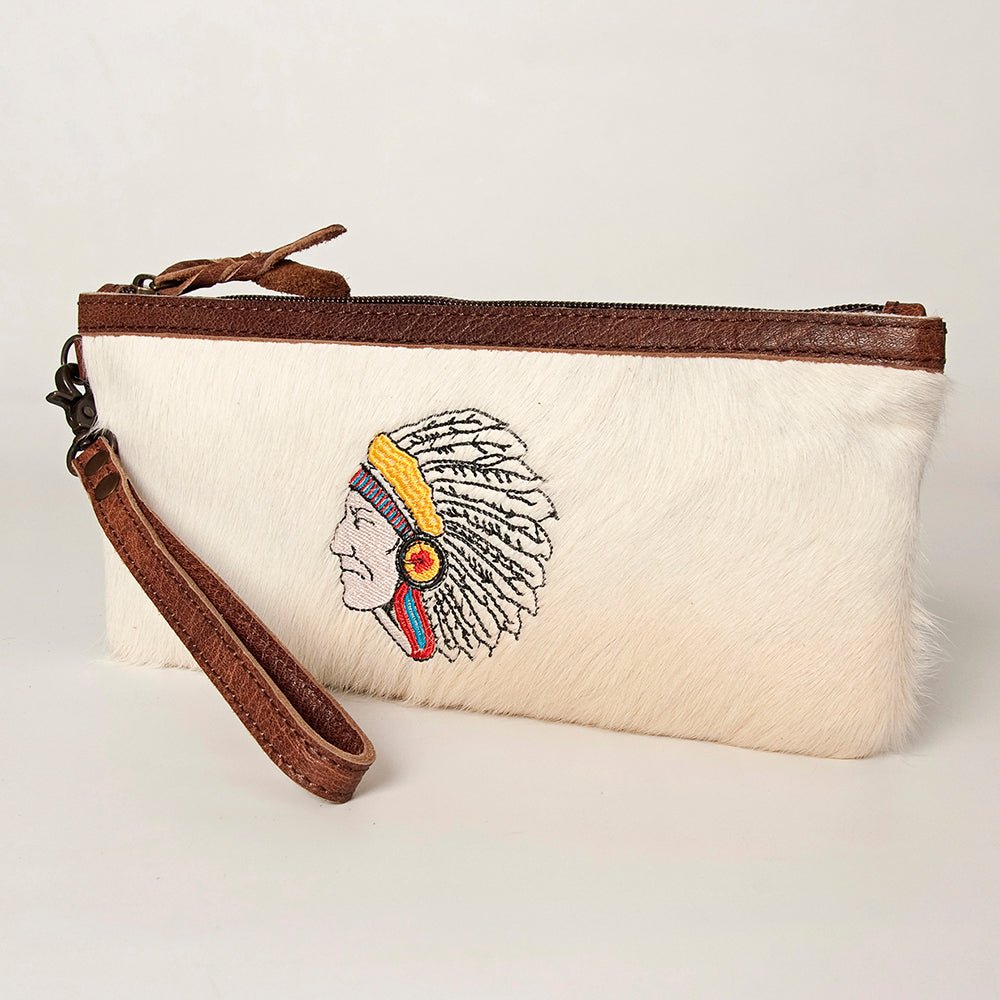 American Darling Wristlet Genuine Leather Women Bag W. Handbag Purse –