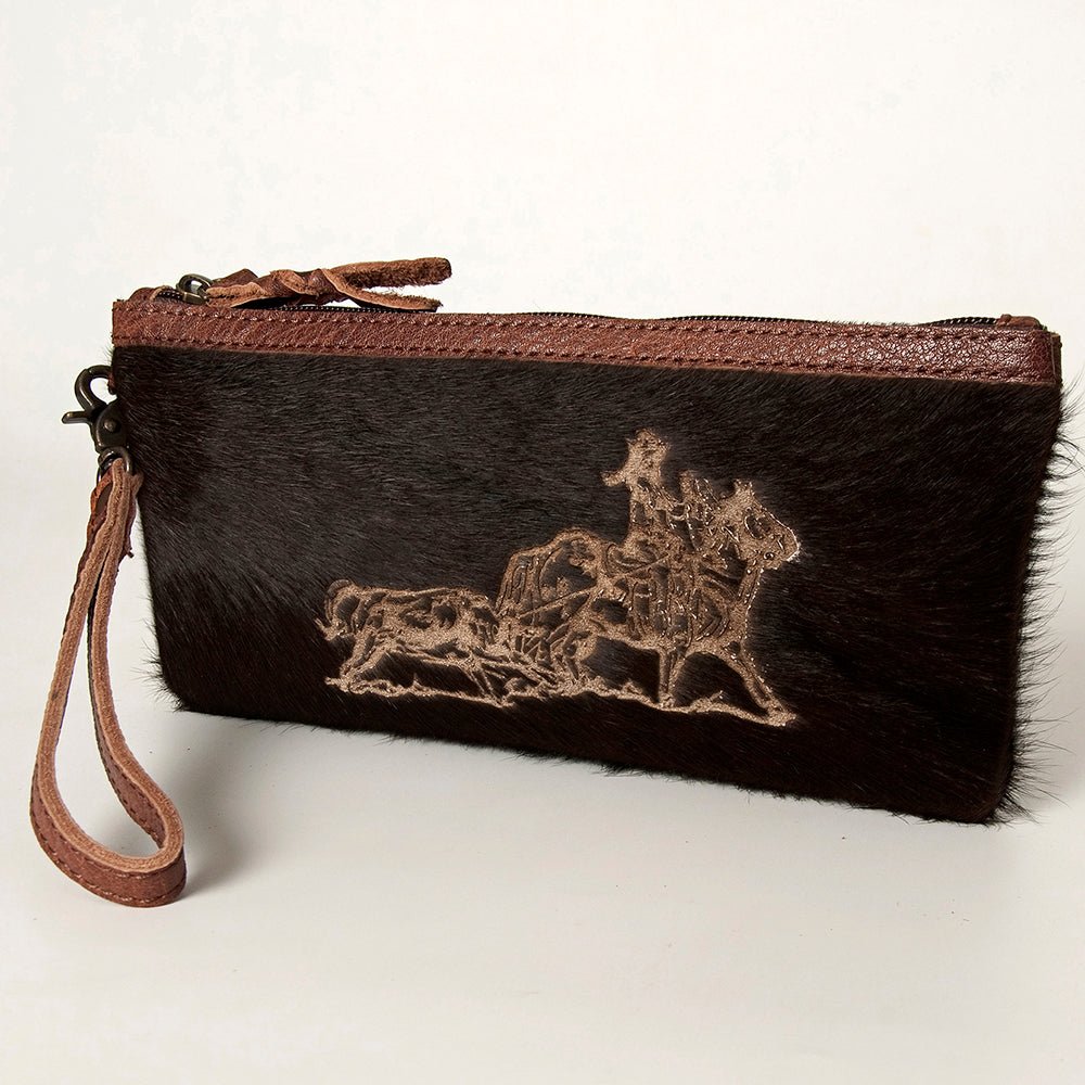 American Darling Wristlet Genuine Leather Women Bag W. Handbag Purse –