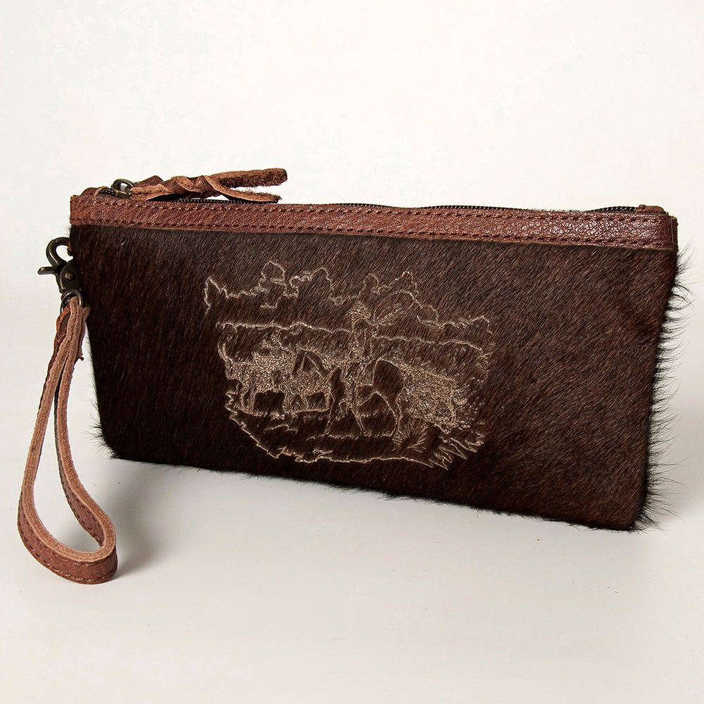 American Darling Wristlet Genuine Leather Women Bag W. Handbag Purse –