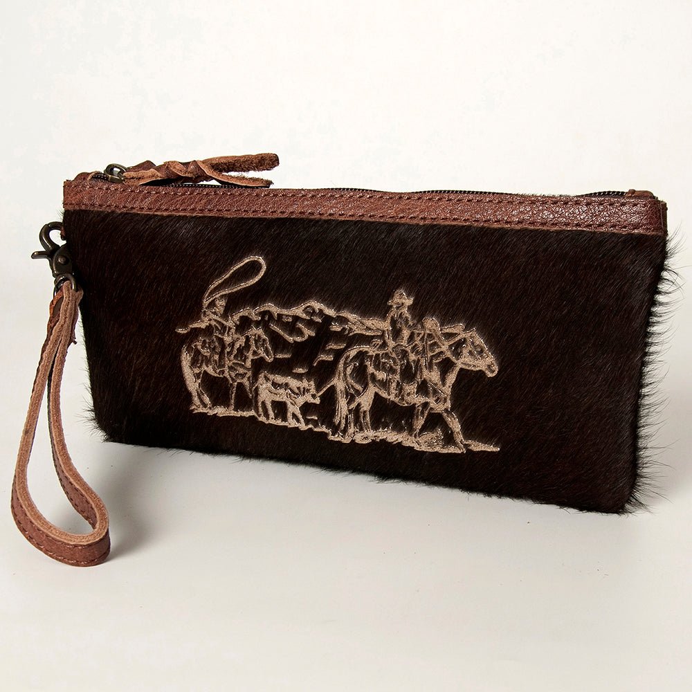American Darling Wristlet Genuine Leather Women Bag W. Handbag Purse –