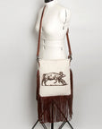 American Darling ADBGS192AH Messenger Hair-On Genuine Leather Women Bag Western Handbag Purse
