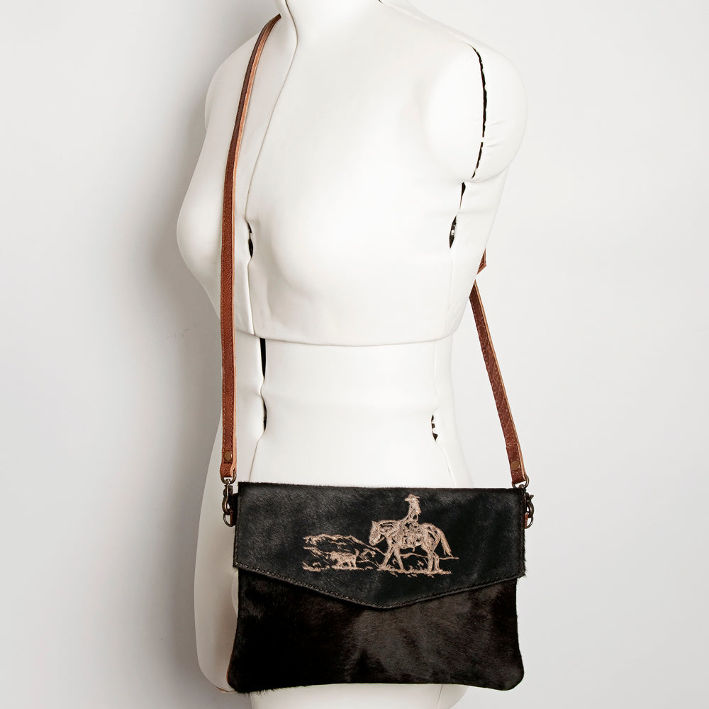 American Darling ADBGS178AA Envelope Hair-On Genuine Leather Women Bag Western Handbag Purse
