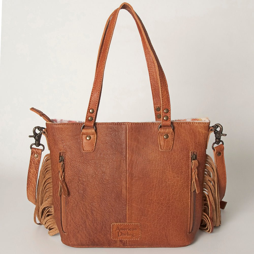 American Darling Women's Tote Bag Western Hair-On Genuine Leather Handbag
