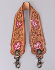 American Darling Hand Tooled Genuine Leather Crossbody Handle Strap for Bags Phone Wallet Purse Clutch