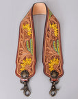 American Darling Hand Tooled Genuine Leather Crossbody Handle Strap for Bags Phone Keychain Wallet Purse Clutch Cellphone