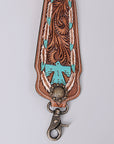 American Darling ADSTF166 Hand Tooled Genuine Leather Crossbody Handle Strap For Bags