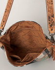 American Darling Large Crossbody Bag Saddle Blanket Fabric Genuine Leather Western Women Handbag Purse | Cute