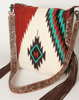 American Darling Saddle Blanket Genuine Leather Women Bag Western Handbag Purse