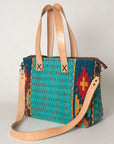 American Darling Tote Saddle Blanket Genuine Leather Women Bag Western Handbag Purse