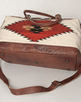 American Darling Duffel Saddle Blanket Genuine Leather Women Bag Western Handbag Purse