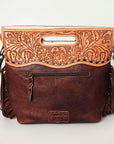 American Darling Clutch Hand Tooled Hair on Genuine Leather Western Women Bag Handbag Purse | Purses for Cute