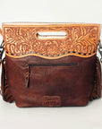 American Darling Clutch Hand Tooled Hair on Genuine Leather Western Women Bag Handbag Purse | Purses for Cute