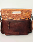 American Darling Clutch Hand Tooled Hair on Genuine Leather Western Women Bag Handbag Purse | Purses for Cute
