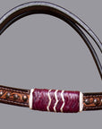 BAR H EQUINE Horse Hand Carved Breast Collar Headstall Genuine Leather Brown
