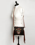 American Darling Small Crossbody Saddle Blanket Genuine Leather women bag western handbag purse