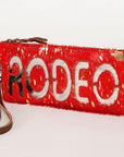 American Darling Wristlet Genuine Leather Women Bag W. Handbag Purse –
