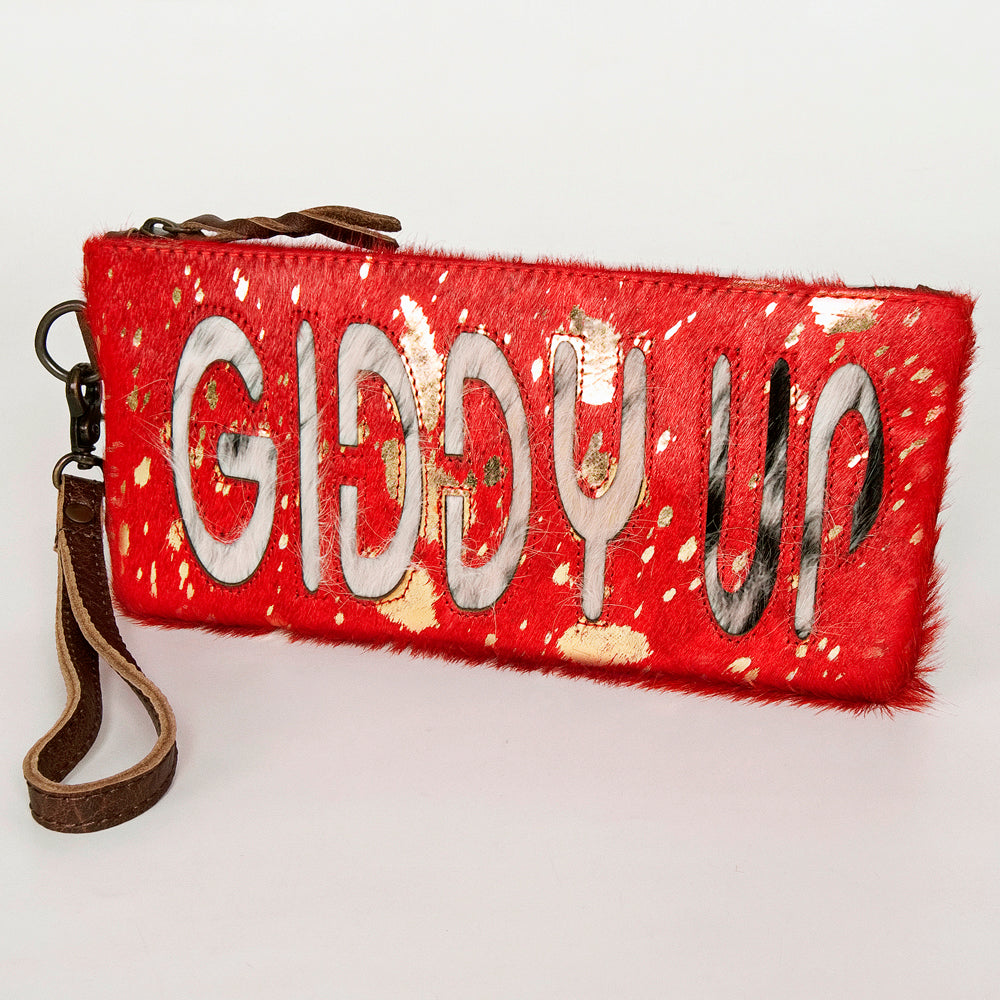 American Darling ADBG344CM Wristlet Hair On Genuine Leather women bag western handbag purse