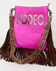 American Darling Messenger Hand Tooled Hair On Genuine Leather Western Women Bag Handbag Purse | Cute