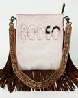 American Darling Messenger Hand Tooled Hair On Genuine Leather Western Women Bag Handbag Purse | Cute