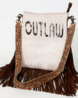 American Darling Messenger Hand Tooled Hair On Genuine Leather Western Women Bag Handbag Purse | Cute