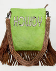 American Darling Messenger Hand Tooled Hair On Genuine Leather Western Women Bag Handbag Purse | Cute