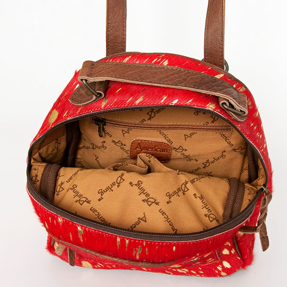 American Darling Hand Tooled Hair On Genuine Leather Women Bag Western Handbag Purse