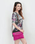 American Darling ADBGS178AC Envelope Hair-On Genuine Leather Women Bag Western Handbag Purse
