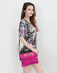 American Darling ADBGS178AF Envelope Hair-On Genuine Leather Women Bag Western Handbag Purse