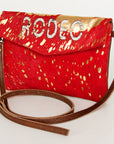 American Darling ADBGS178AS Envelope Hair-On Genuine Leather Women Bag Western Handbag Purse