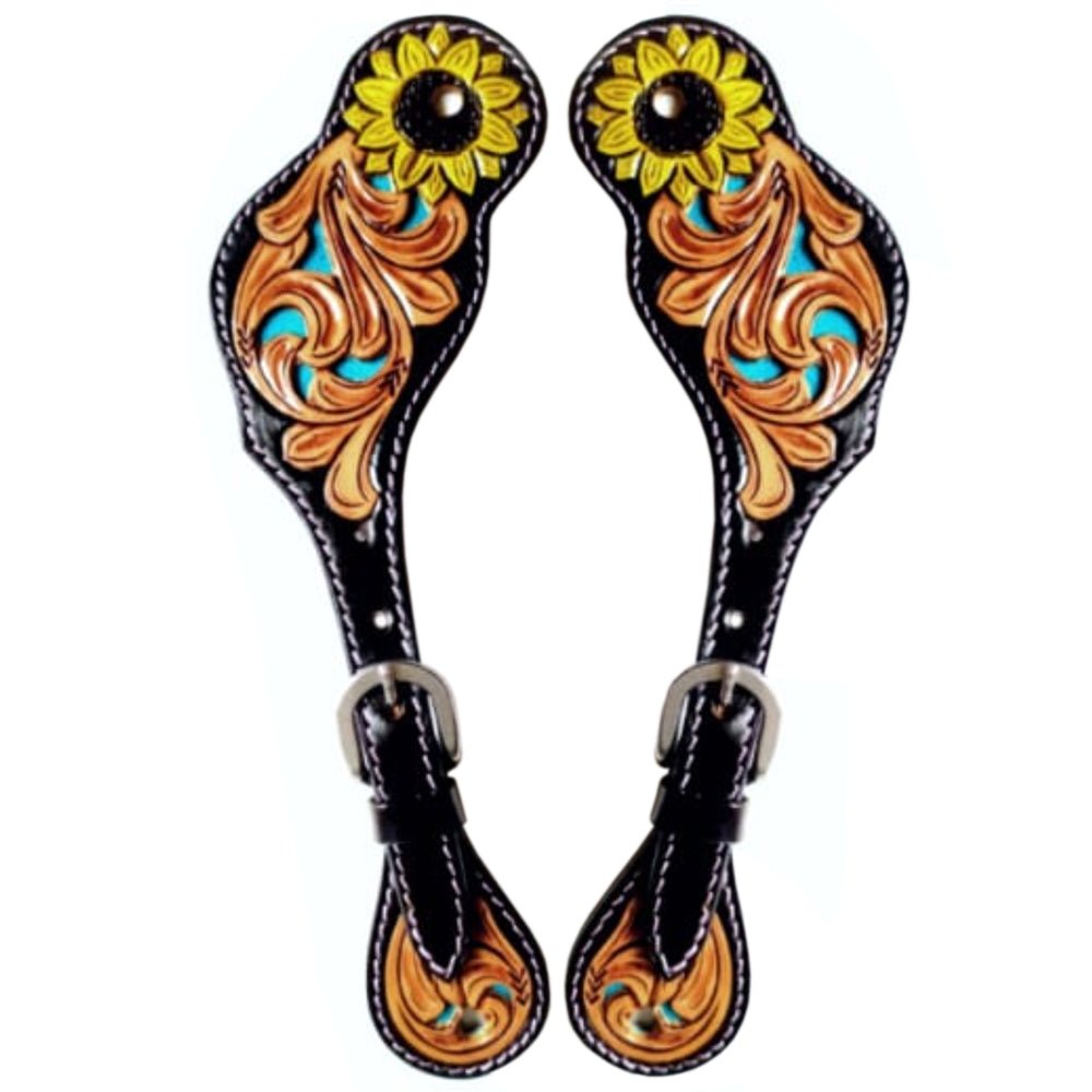 Durable Handcrafted PremiumLeather Spur Straps For Women Western Riding Show Rodeo