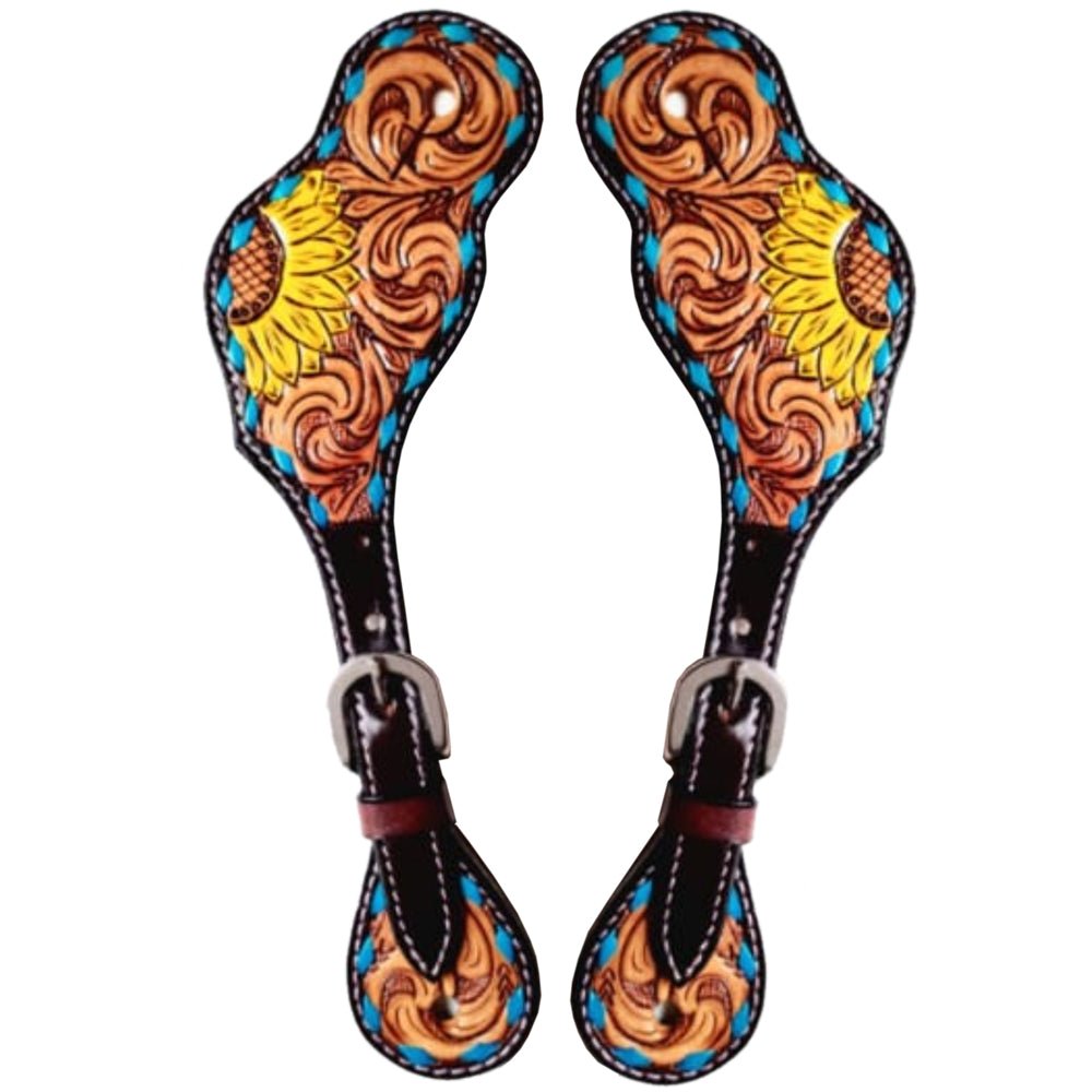Durable Handcrafted PremiumLeather Spur Straps For Women Western Riding Show Rodeo