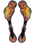 Durable Handcrafted PremiumLeather Spur Straps For Women Western Riding Show Rodeo