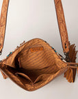 American Darling ADBGZ640 Signature Crossbody Hand Tooled Saddle Blanket Genuine Leather Women Bag Western Handbag Purse