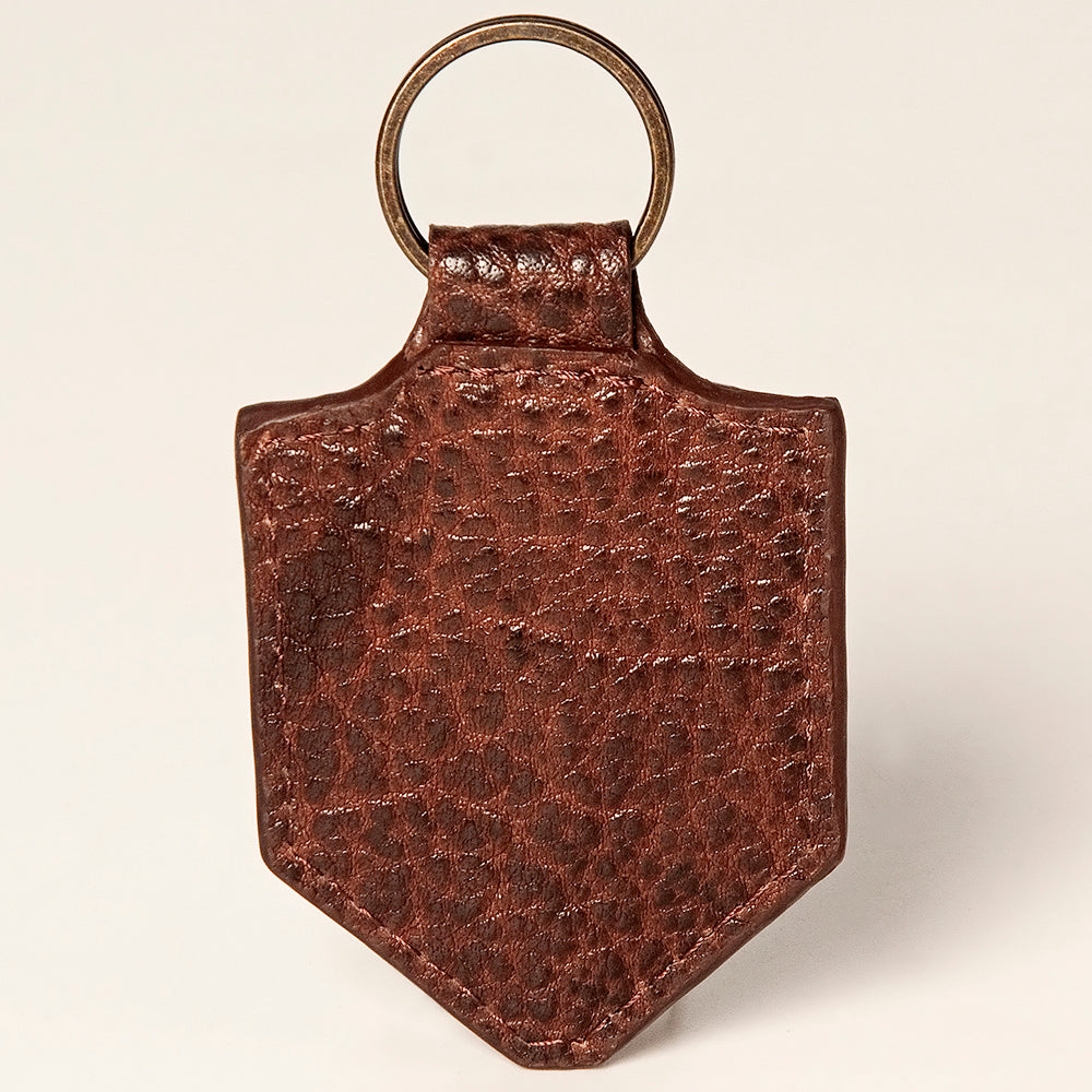American Darling ADKRZ101 Hand Tooled Carved Genuine Leather Keyring