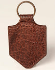 American Darling ADKRZ101 Hand Tooled Carved Genuine Leather Keyring