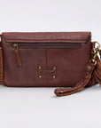American Darling Clutch Hand Tooled Hair-On Genuine Leather Women Bag Western Handbag Purse