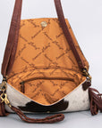 American Darling Clutch Hand Tooled Hair-On Genuine Leather Women Bag Western Handbag Purse