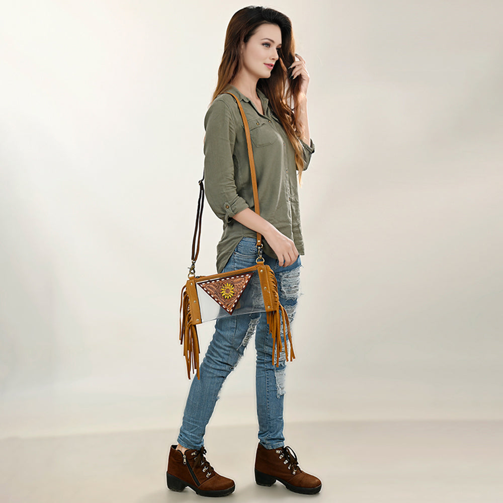 American Darling Clear Bag Hand Tooled Genuine Leather Women Bag Western Handbag Purse