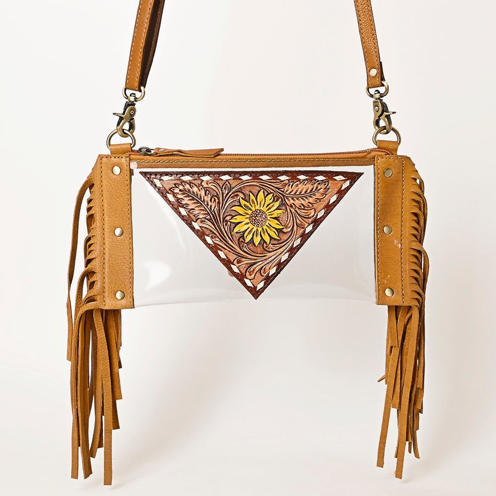 American Darling Clear Bag Hand Tooled Genuine Leather Women Bag Western Handbag Purse