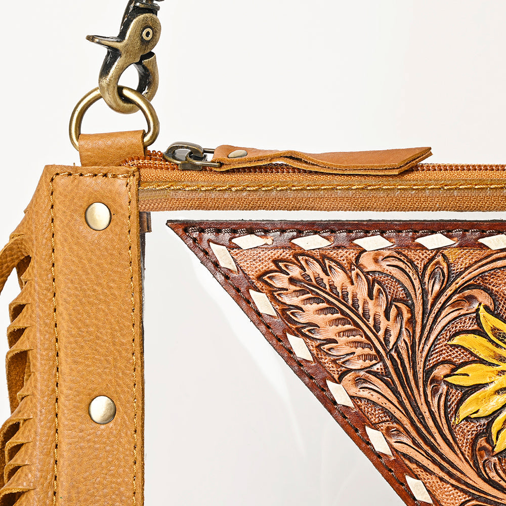 American Darling Clear Bag Hand Tooled Genuine Leather Women Bag Western Handbag Purse