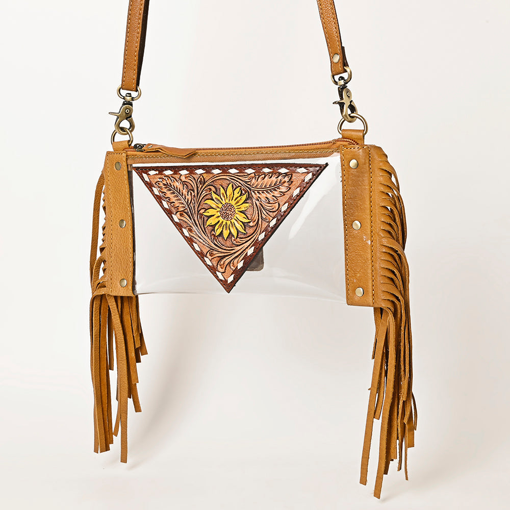 American Darling Clear Bag Hand Tooled Genuine Leather Women Bag Western Handbag Purse