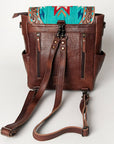 ADBG845C American Darling Saddle Blanket Hair On Genuine Leather Women Bag Western Handbag Purse