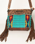 American Darling Clutch Hand Tooled Hair on Genuine Leather Western Women Bag Handbag Purse | Purses for Cute