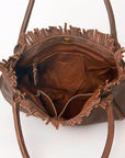 Never Mind Nmbgm110G Tote Vintage Handmade Genuine Cowhide Leather Women Bag Western Handbag Purse