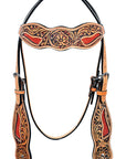 Hilason Western Horse Headstall Bridle American Leather Tan
