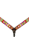 Bar H Equine Western Horse Embroidery Design Genuine American Leather Tack Set
