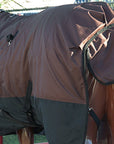 Hilason 600D Winter Waterproof Horse Turnout Blanket Belly Wrap Brown Black