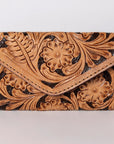 OHLAY WALLET Hand Tooled  Genuine Leather women bag western handbag purse